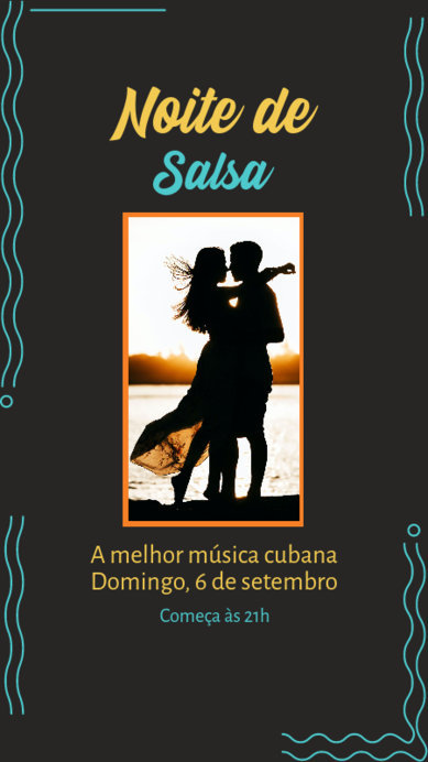 Salsa Night Instagram Story Template to Promote a Dancing Event