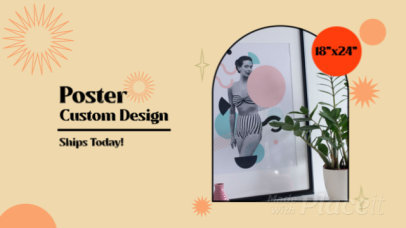 Intro Video Template Featuring a Poster Ad for Etsy