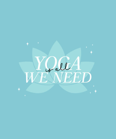 Minimalist T-Shirt Design Template Featuring a Yoga-Themed Quote