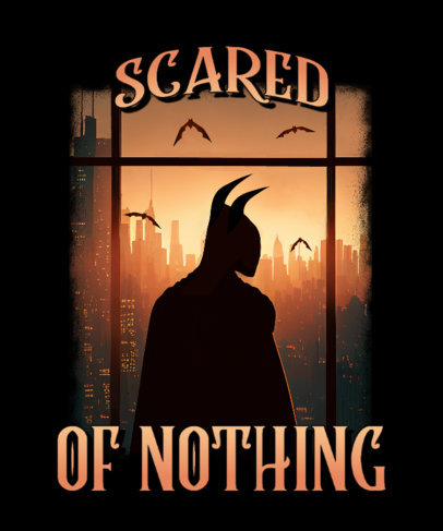 AI-Generated T-Shirt Design Creator Featuring an Illustration Inspired by Batman