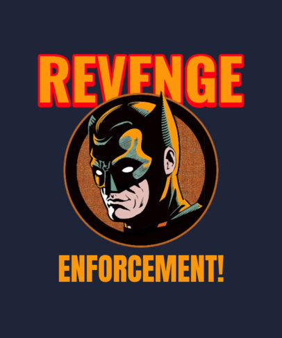 T-Shirt Design Generator Featuring a Superhero Inspired by Batman