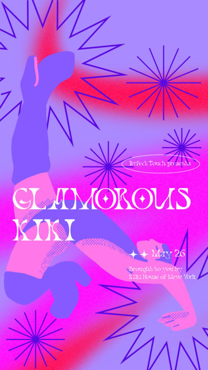 Instagram Story Maker Featuring an Ad for a Kiki Ballroom Event