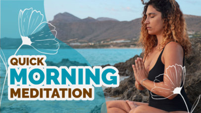 YouTube Thumbnail Creator Featuring a Meditation Theme for Yoga Day