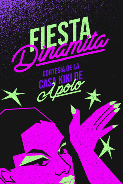 Poster Design Maker Featuring Colorful Graphics for Kiki Ballroom-Themed Gay Parties 5841