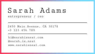 Business Card Template to Design Minimal Business Cards