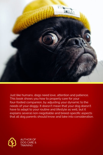 Back Book Cover Maker Featuring Dog Training Info