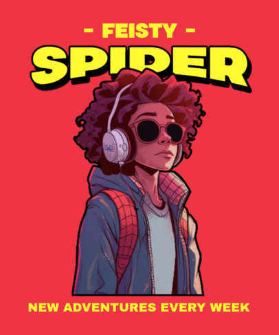 Spiderverse-Inspired T-Shirt Design Maker Featuring an AI-Generated Graphic