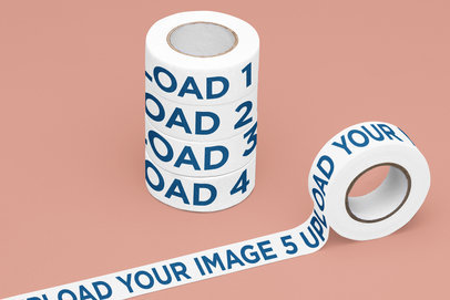 Mockup of a Pile of Branding Tapes in a Minimalist Setting m32454
