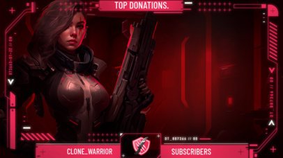 Twitch Webcam Overlay Maker Featuring a Theme Inspired by Valorant 4783