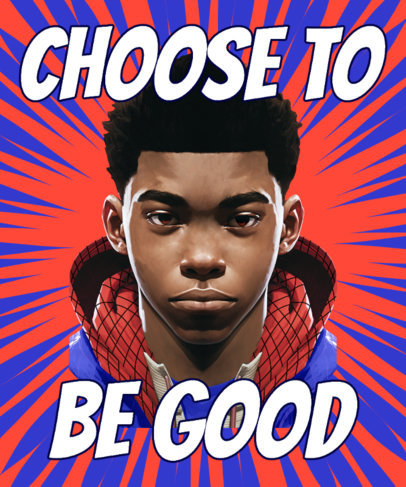 Heroe T-Shirt Design Generator Inspired by Spiderverse 4988h-5580