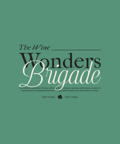 Wine Day-Themed T-Shirt Design Maker Featuring a Quote in an Elegant Font for Oenophiles