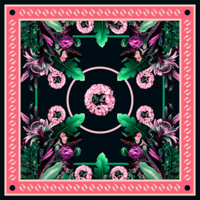 Scarf Design Creator With a Floral-Themed Print 5586b