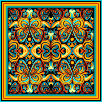 Colorful Bandana Design Maker With an Abstract Textile Print 5586d