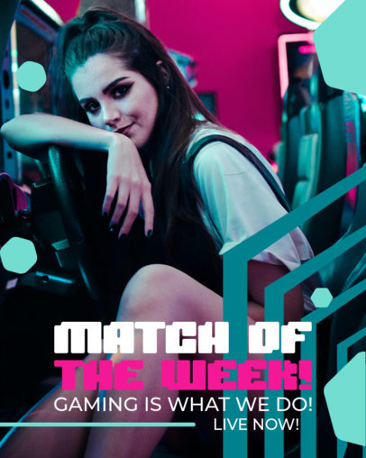 Instagram Post Maker Featuring an eSports Live Stream Event 