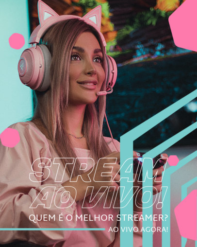 Instagram Post Creator for a Live Streamed Gaming Event 