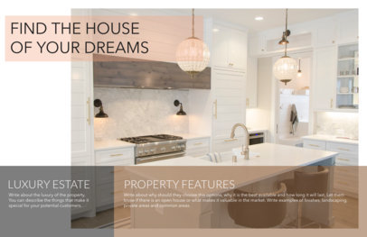 Horizontal Flyer Template to Design Minimalistic Real Estate Flyers