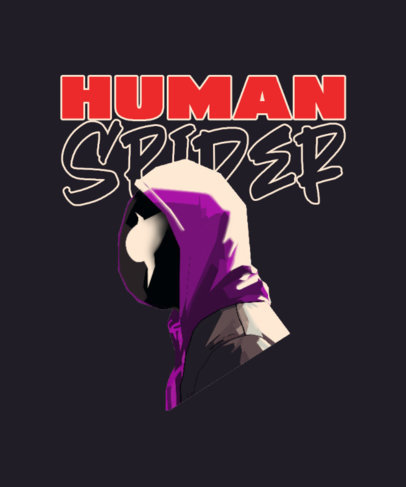 T-Shirt Design Generator Featuring a Superhero Inspired by Spiderman