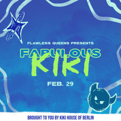 Instagram Post Template for a Kiki Ballroom-Themed Event 