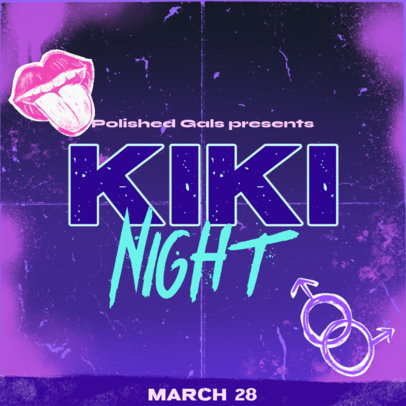Instagram Post Generator for a LGBTQ Kiki Ball Night Ad