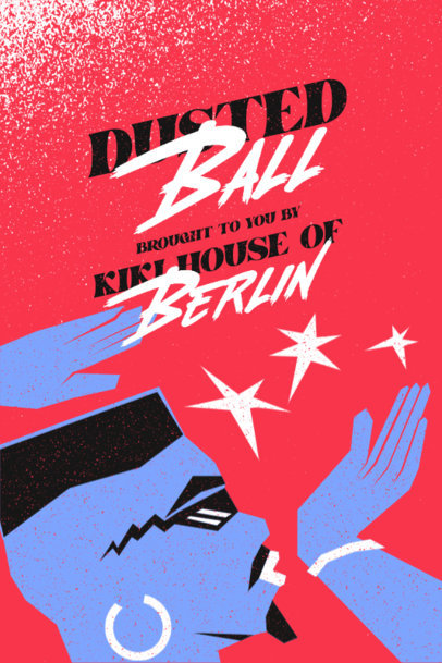 Poster Template for an LGBTQ Party Inspired by the Kiki Ballroom Culture 5841a