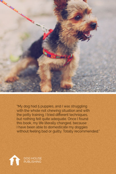 Review Back Book Cover Creator for a Dog Training Book