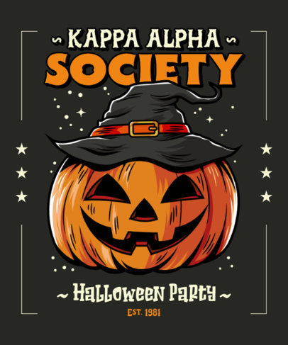 Halloween-Themed T-Shirt Design Generator for a Collage Social Club