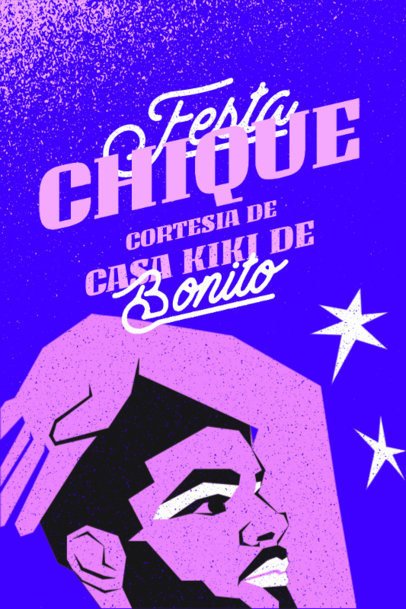 Poster Design Maker with a Male Dancer Illustration for a Chic Gay Party 5841g