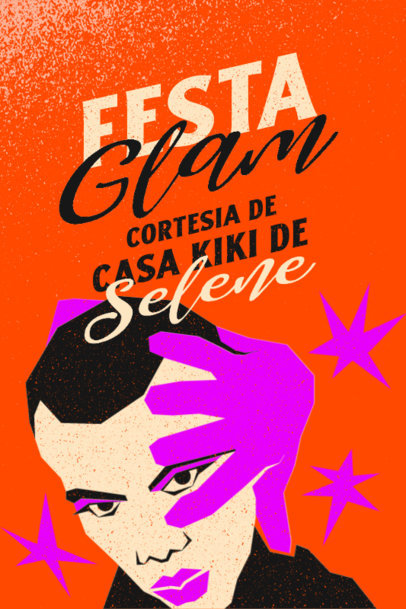 Poster Design Creator for a Kiki House Glamorous Party Featuring a Male Dancer Graphic 5841h