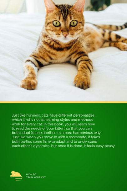 Cat-Themed Back Book Cover Maker Featuring a Kitten Picture