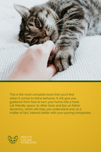 Back Book Cover Generator With Feline Behavior Information