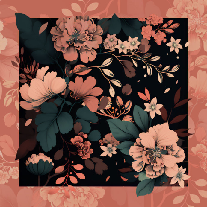Placeit - Bandana Design Maker Featuring a Flower-Themed Fabric Pattern
