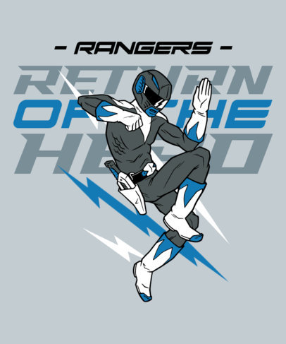 Illustrated T-Shirt Design Generator Inspired by Power Rangers