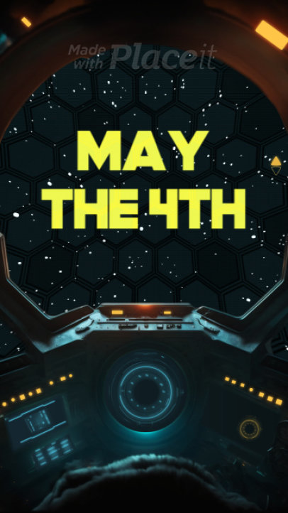 Holiday Instagram Story Template Featuring a Star Wars-Inspired Theme