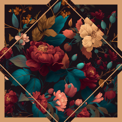 Bandana Design Creator Featuring a Floral Textile Print 5588b