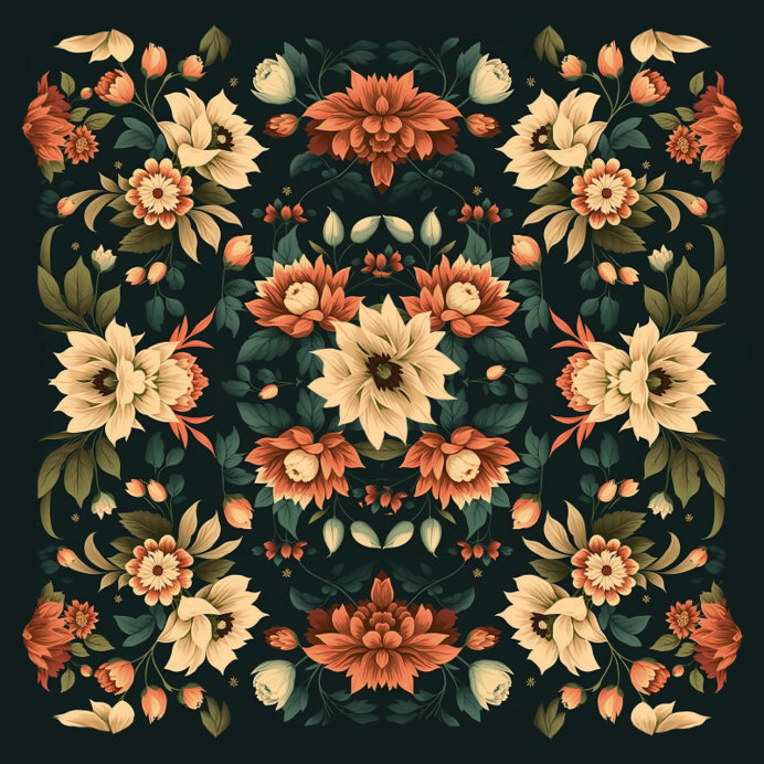 Placeit - Bandana Design Maker Featuring a Surface With Flower ...