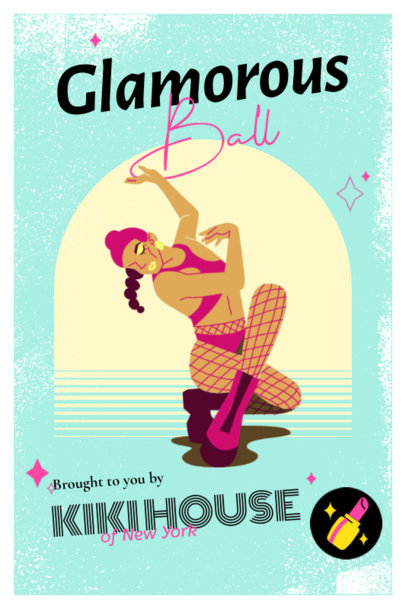 Glamorous Poster Creator for Kiki Ballroom Show 5842b