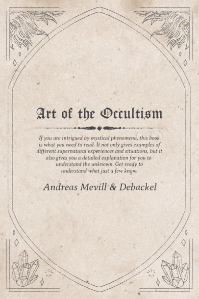 Vintage Back Book Cover Creator for Occultism