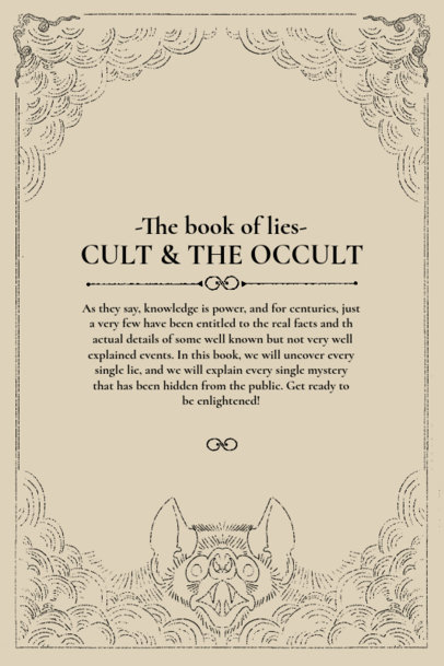 Back Book Cover Maker for an Ancient Science Textbook