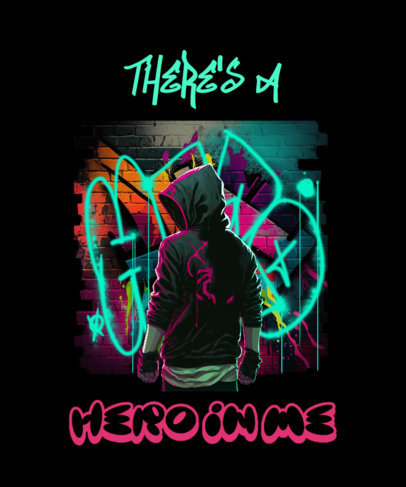 T-Shirt Design Maker Featuring an AI Theme Inspired by Spiderman