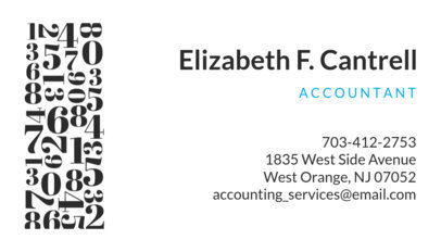 Business Card Maker for an Accountant