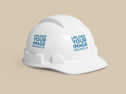 Mockup of a Hard Hat Placed on a Customizable Background