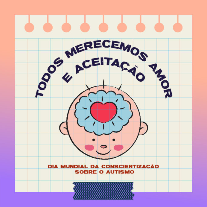 Instagram Post Template for World Awareness Day Featuring an Adorable Baby Illustration