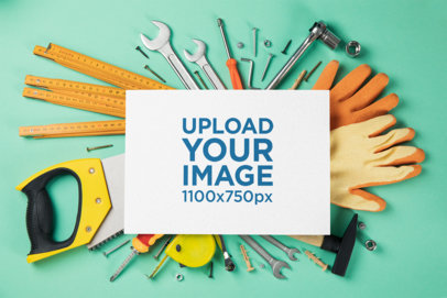 Flyer Mockup Featuring Working Tools to Celebrate Labor Day m33642 r-el2