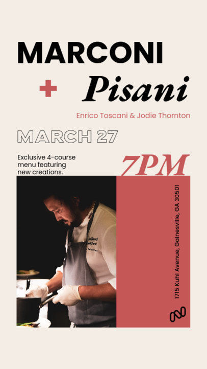 Instagram Story Maker for a Restaurant Takeover