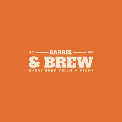 Barrel-Aged Beer Brand Logo Creator with Bold Typographies