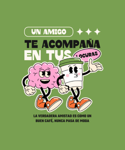 Quote T-Shirt Design Generator Featuring BFF Day Theme