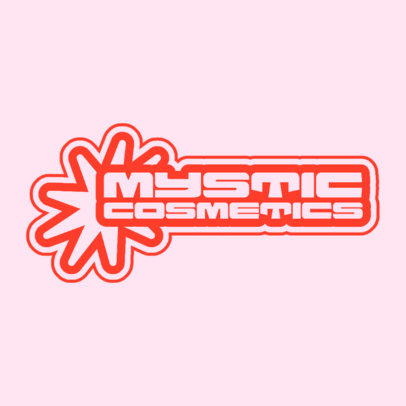 Online Logo Template for Cosmetics Brand Featuring a Y2K Theme