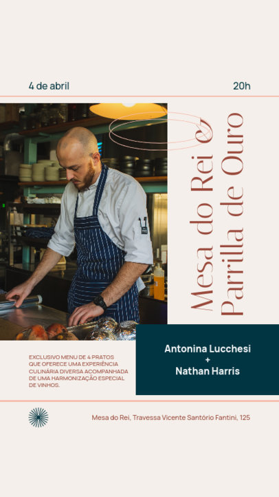 Instagram Story Maker for a Restaurant Takeover Featuring a Chef's Special Guest