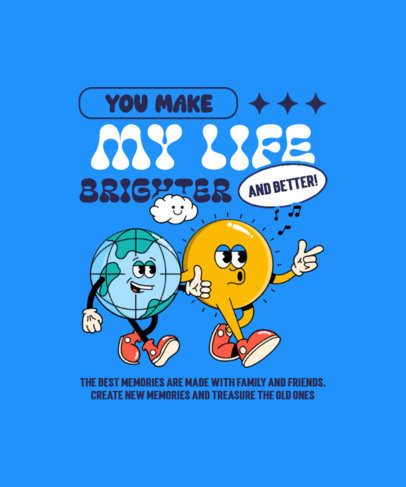T-Shirt Design Generator Featuring Retro Graphics to Celebrate BFF Day