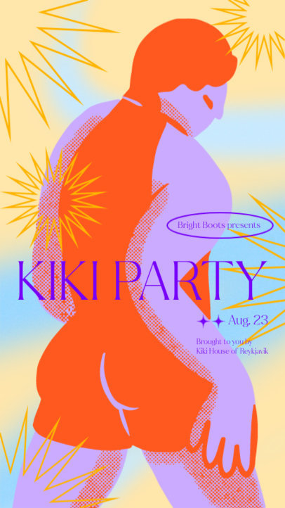 Instagram Story Template With an Illustrated Kiki Ballroom Graphic